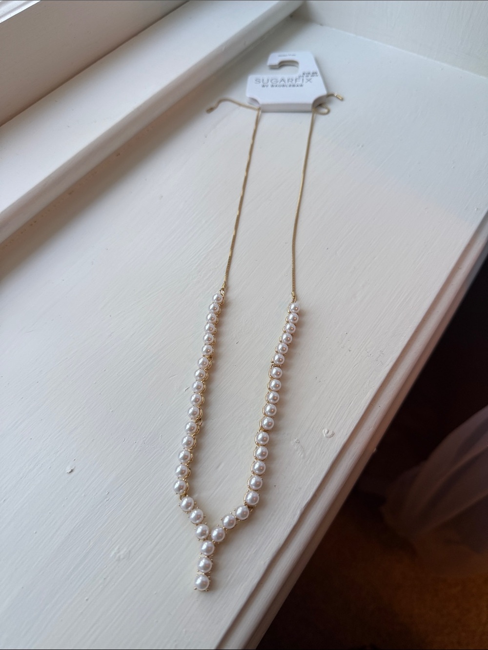 Sugarfix by BaubleBar Gold Pearl Accent Necklace